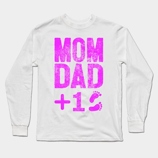 Mom Dad Plus One Long Sleeve T-Shirt by Worldengine